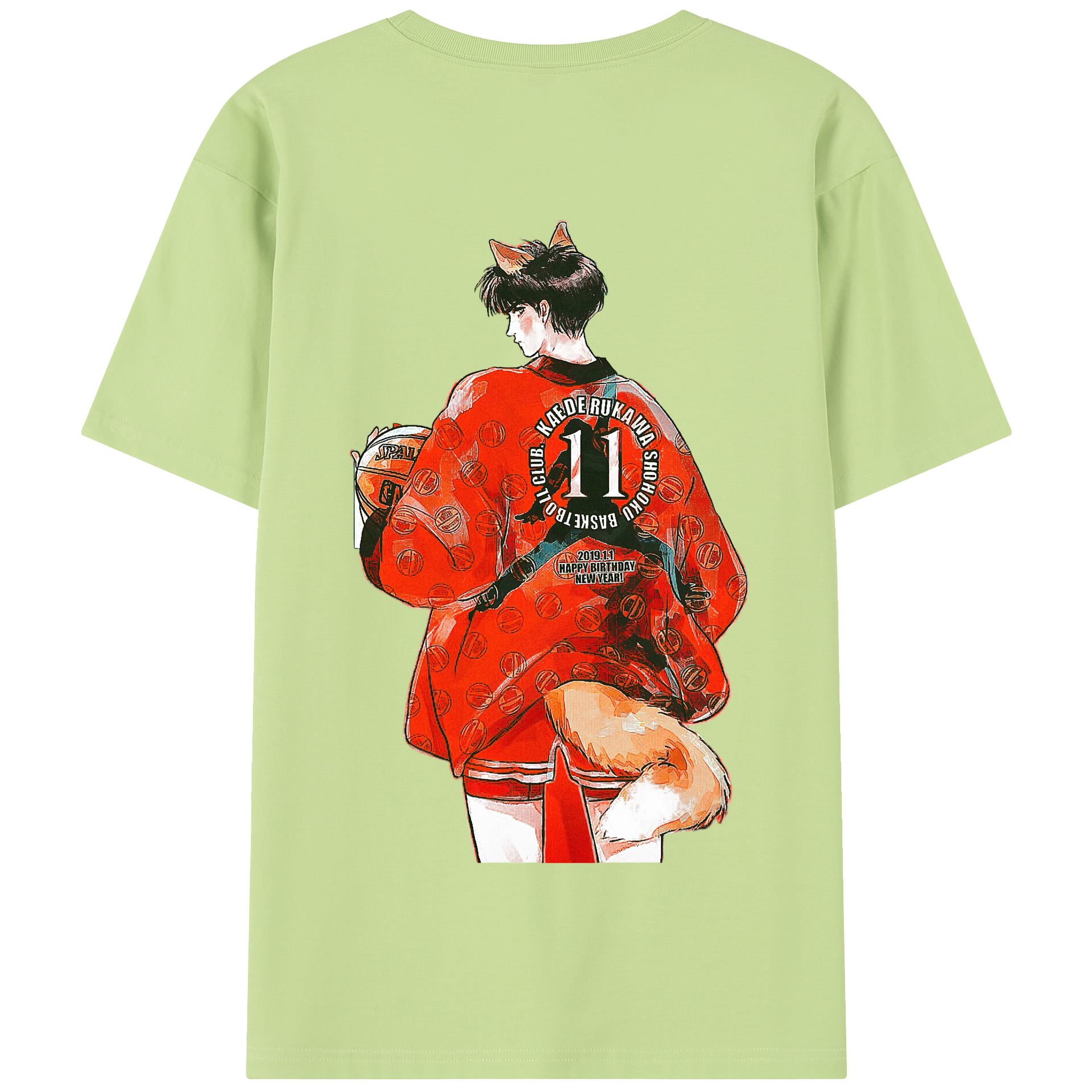 SLAM DUNK／スラムダンク 綿100％半袖Tシャツ（背面プリント）